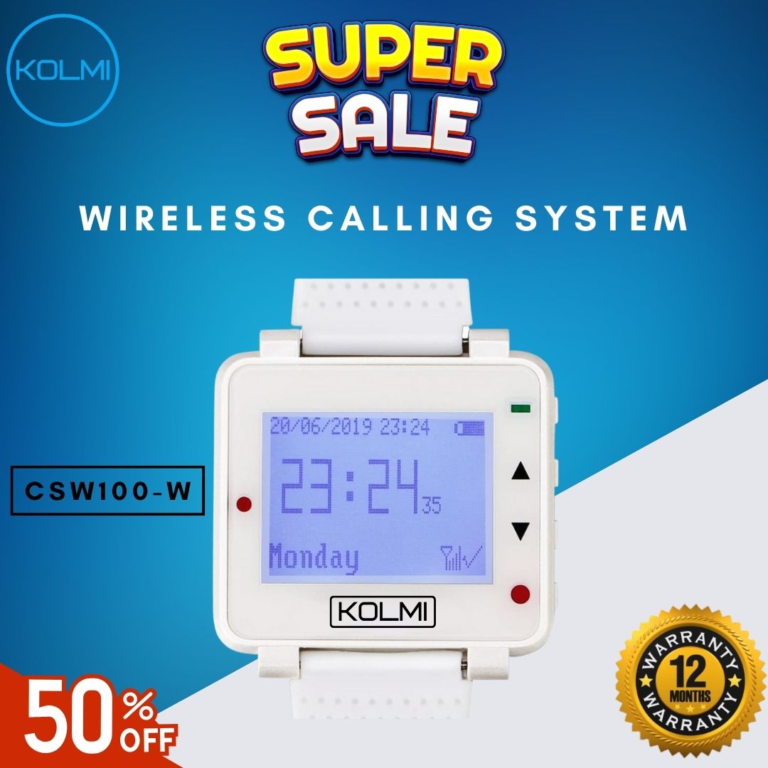 KOLMI Wireless Calling System Receiver Watch CSW100