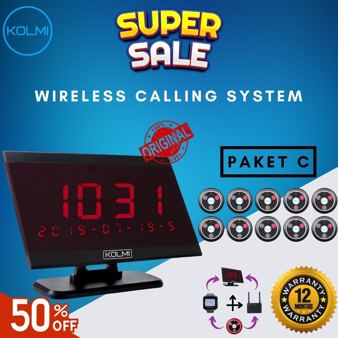 KOLMI Wireless Calling System Package C