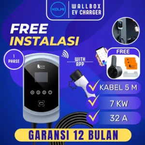 FEYREE Wallbox Fast Charging Hyundai BYD BMW EV Charger 7KW 32A Charger Mobil Listrik - Body Glossy 7KW