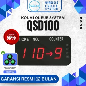 KOLMI QUEUE SYSTEM - Sistem Antrian Kasir Customer Service Teller Type QS100